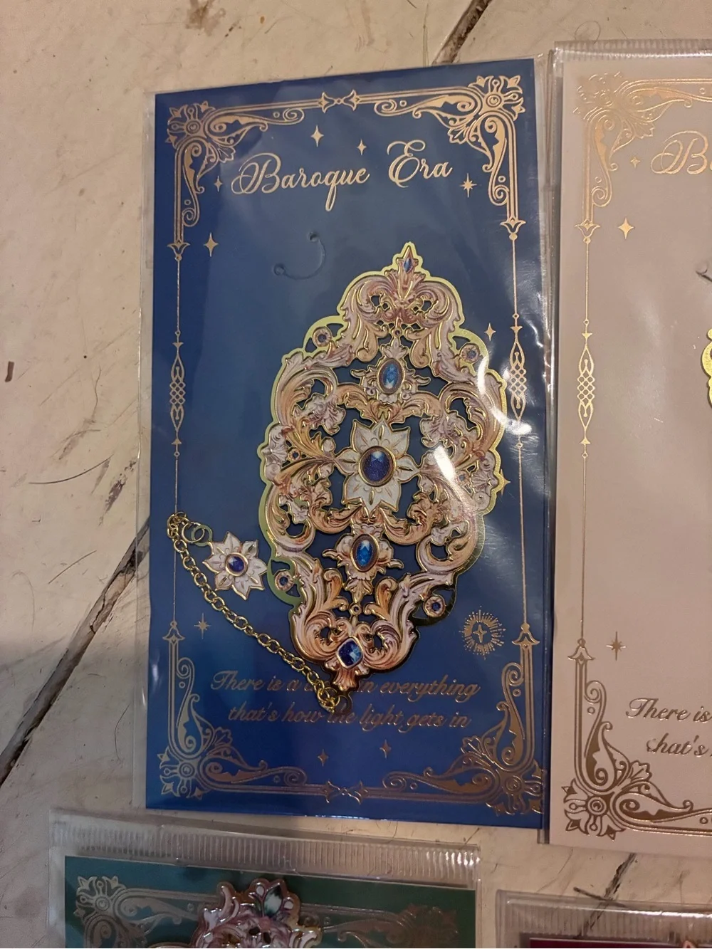 One Vintage Bookmark, Hollow Metal Baroque Design, Golden Bookmarks, Beautiful